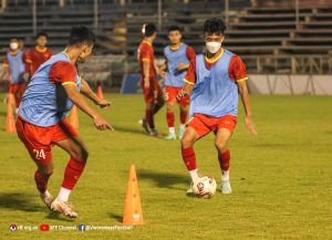 COVID-19 ảnh hưởng nghiêm trọng đến tình hình lực lượng của U23 Việt Nam.Ảnh: VFF